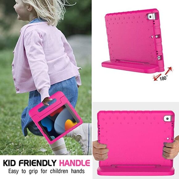 AVAWO iPad 10.2" 7th 8th 9th gen 2019 2020 2021 lightweight EVA foam pink case - Picture 14 of 16